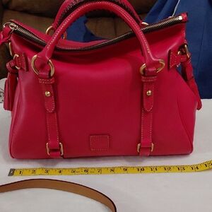 Dooney & Bourke Florentine Satchel In Fuchsia (Large)